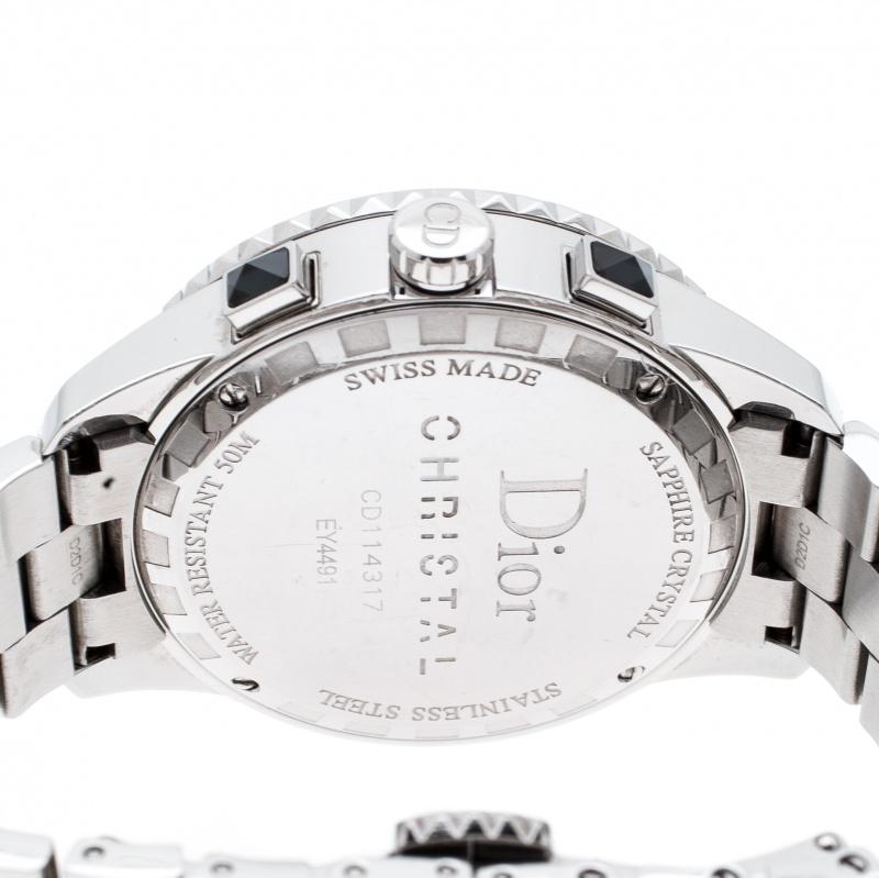 Dior Black Stainless Steel Christal CD14317 Men's Wristwatch 38 mm 1