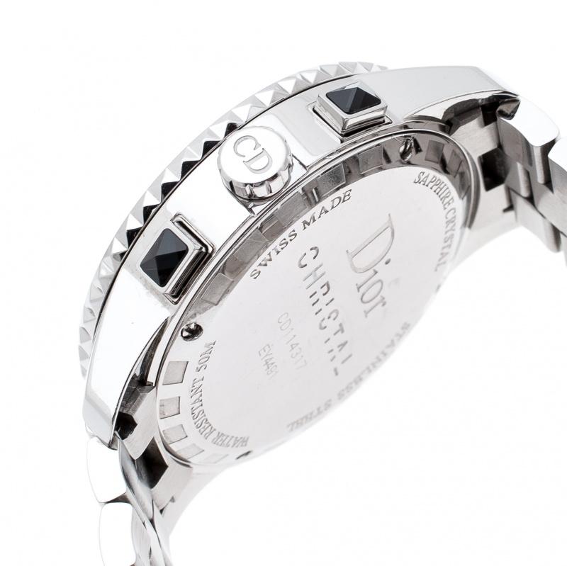 Dior Black Stainless Steel Christal CD14317 Men's Wristwatch 38 mm 2