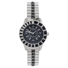 Dior Black Stainless Steel Diamonds Christal CD113115 Women's Wristwatch 33 mm