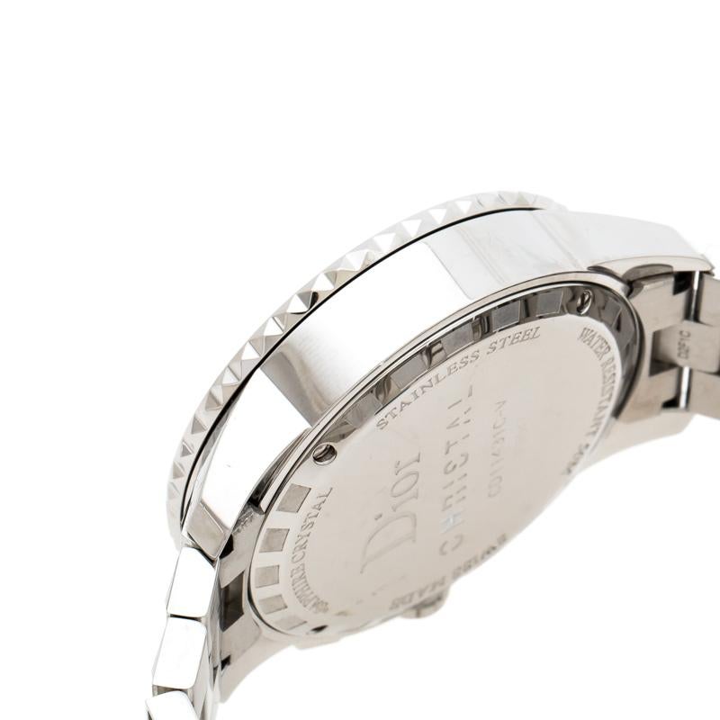 Dior Black Stainless Steel Diamonds Christal CD11431C-V Women's Wristwatch 38 mm 2