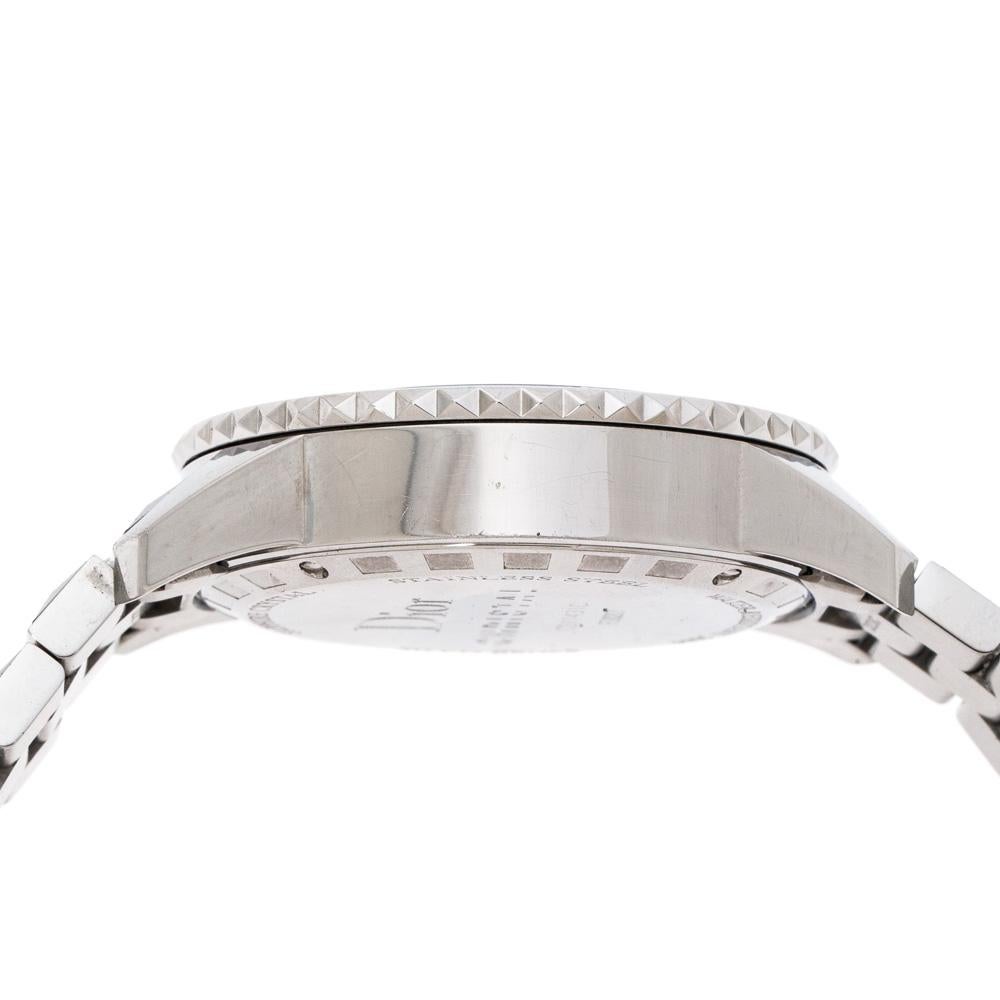 Dior Black Stainless Steel Diamonds Christal CD11431C Women's Wristwatch 38 mm 2
