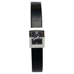 Dior Schwarze Damenarmbanduhr Malice aus Edelstahl und Leder D78-109 19 mm
