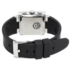 Dior Black Stainless Steel Rubber Riva D81-100 Women's Wristwatch 31 mm