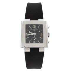 Dior Black Stainless Steel Rubber Riva D81-100 Women's Wristwatch 31 mm