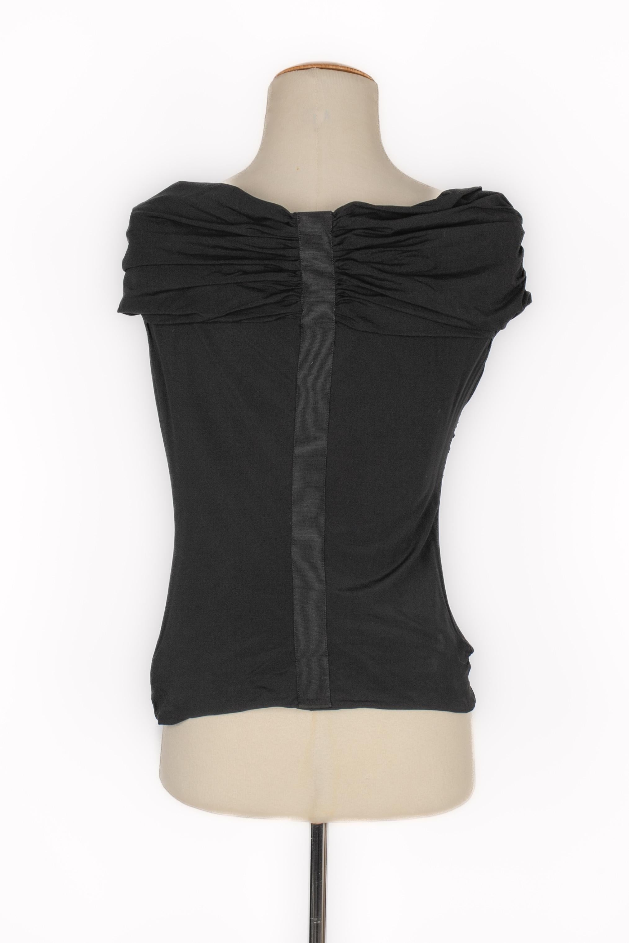 Dior Black Stretch Top In Excellent Condition For Sale In SAINT-OUEN-SUR-SEINE, FR
