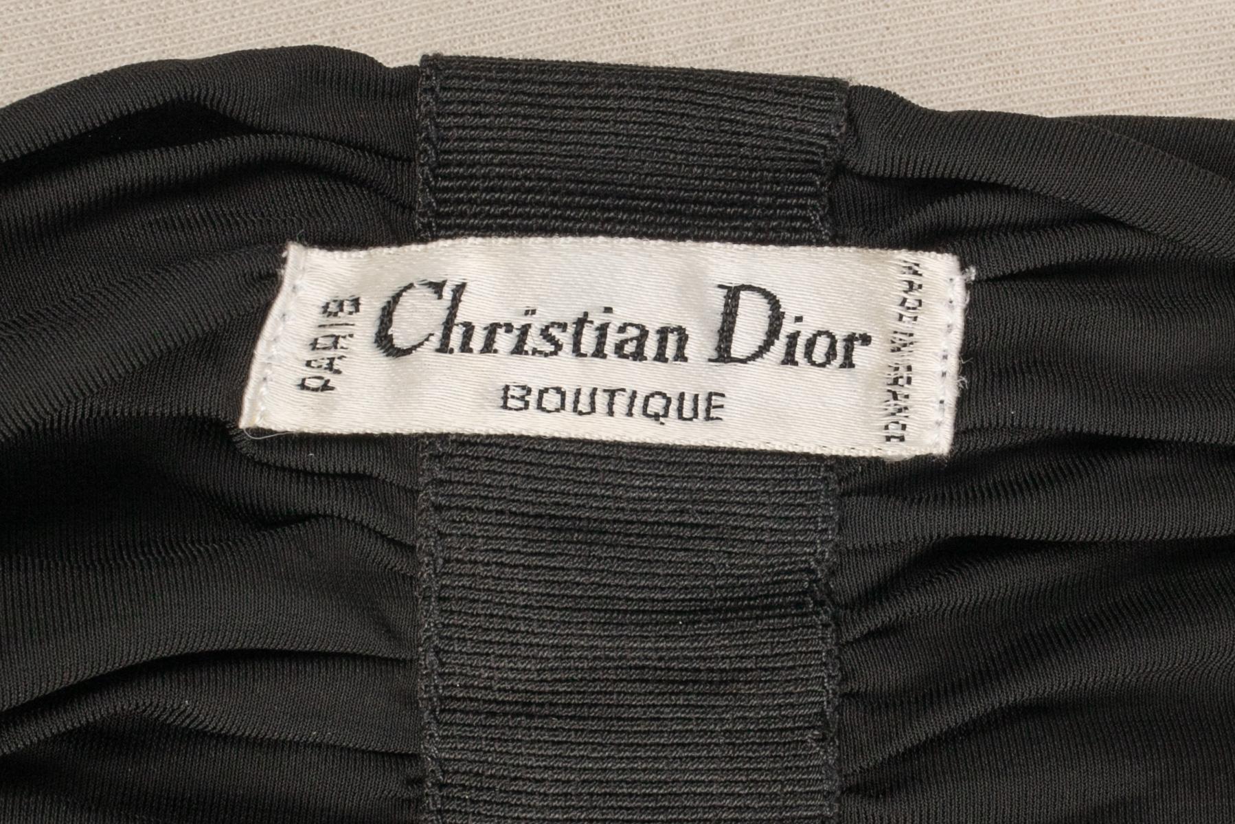 Dior Black Stretch Top For Sale 3