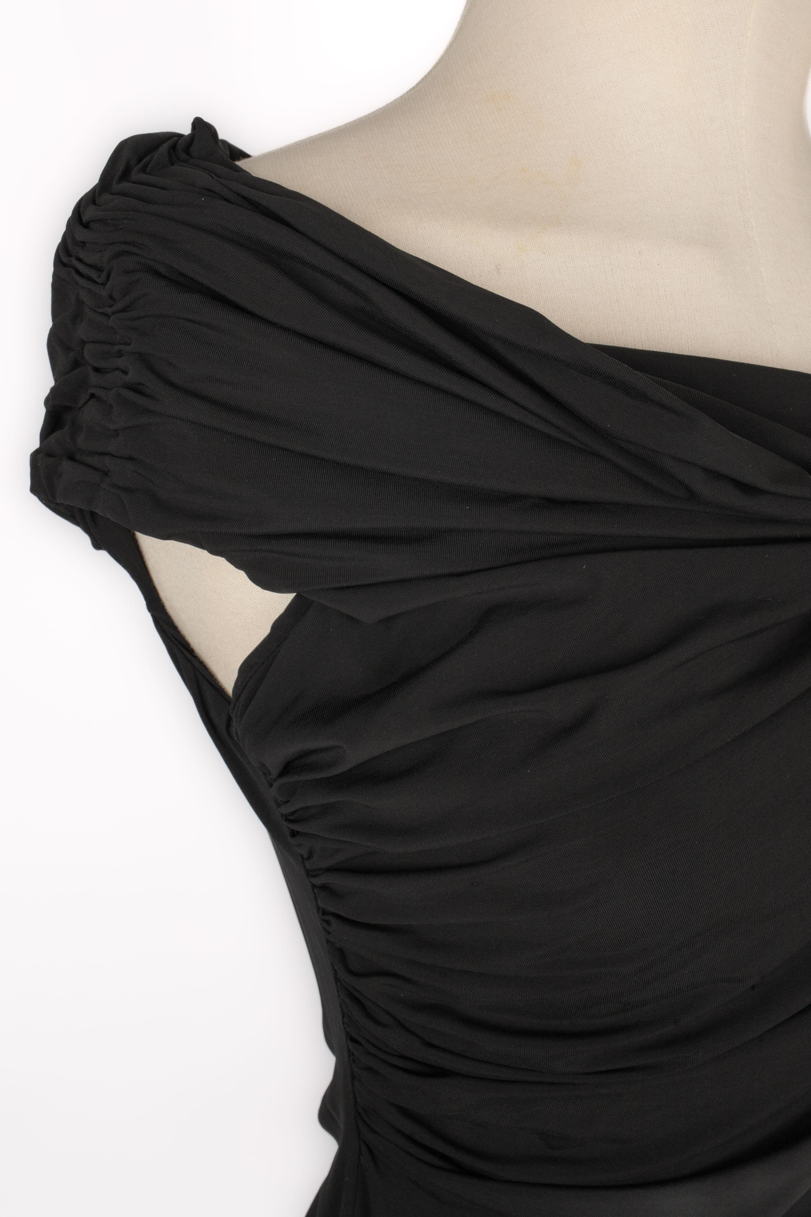 Dior Black Stretch Top For Sale 2