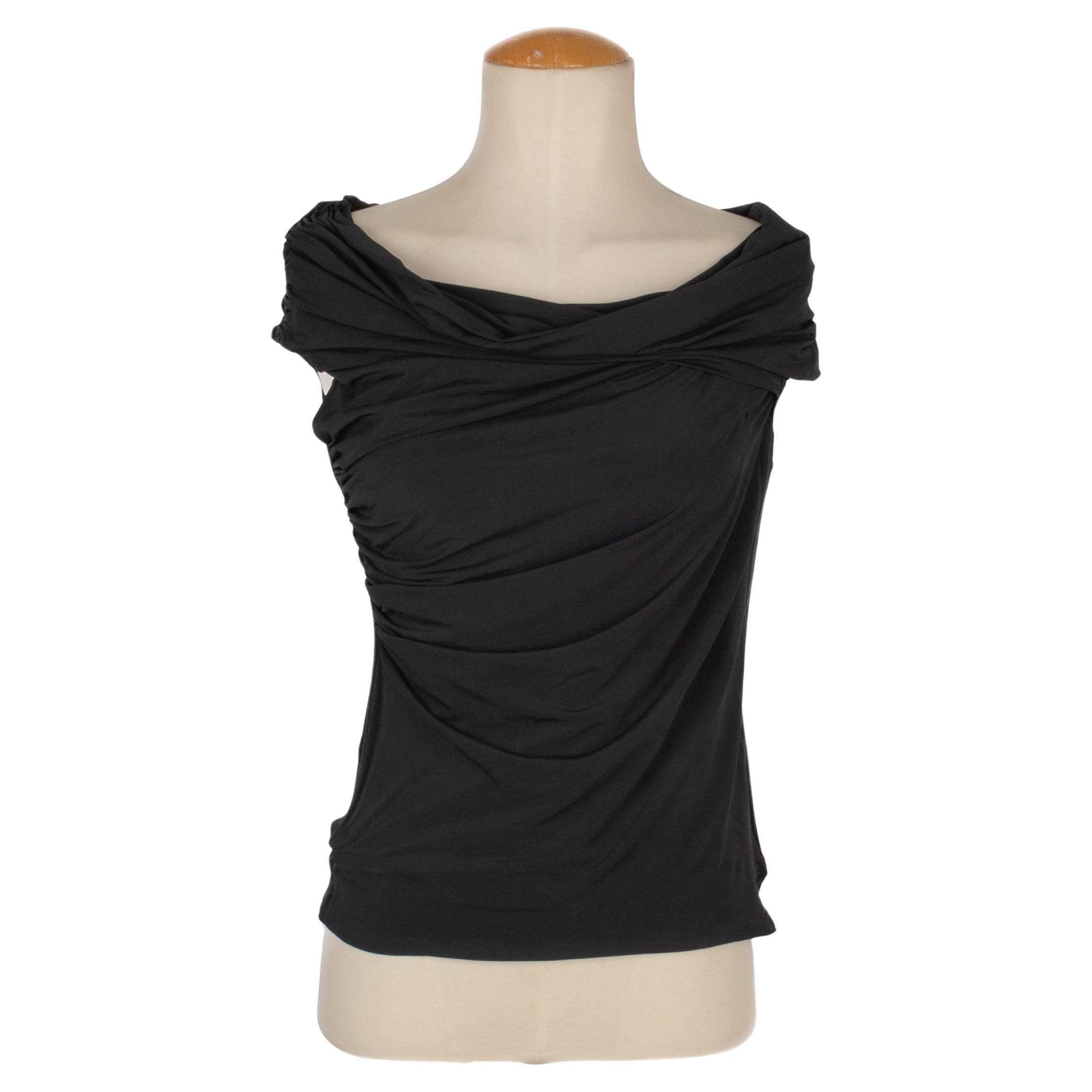 Dior Black Stretch Top For Sale
