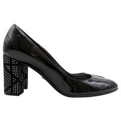 Dior Black Studded Patent Pumps SIZE EU38