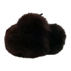 Dior Black Suede and Fur Chapka