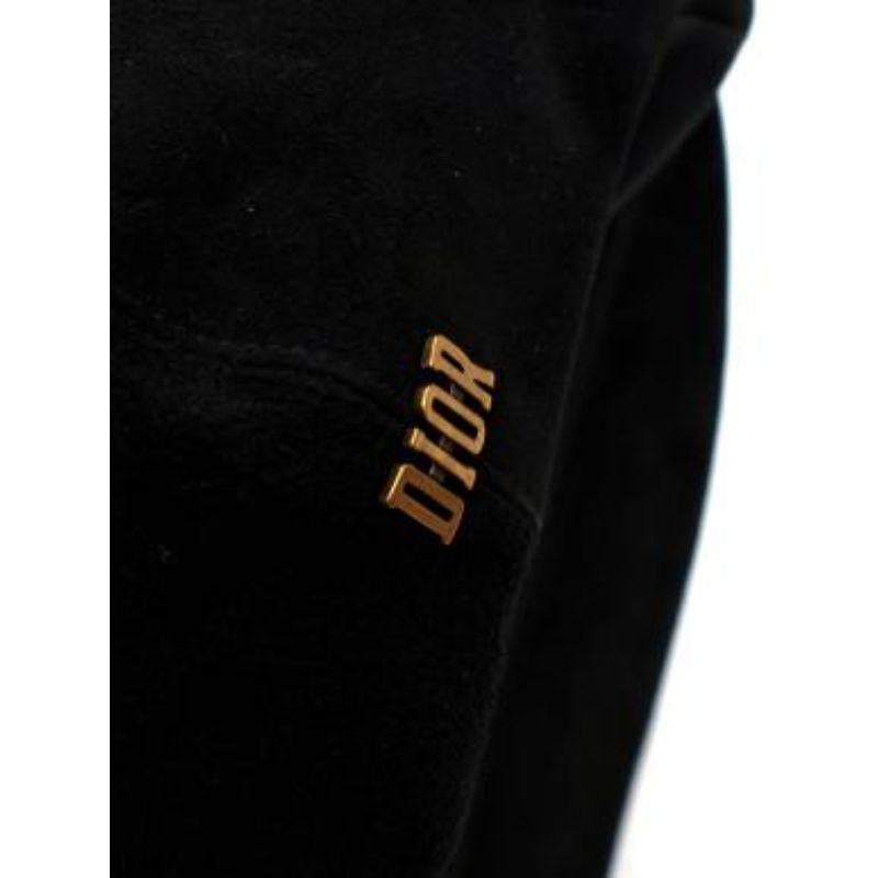 Dior Black Suede Baker Boy Cap - Size 58 For Sale 1