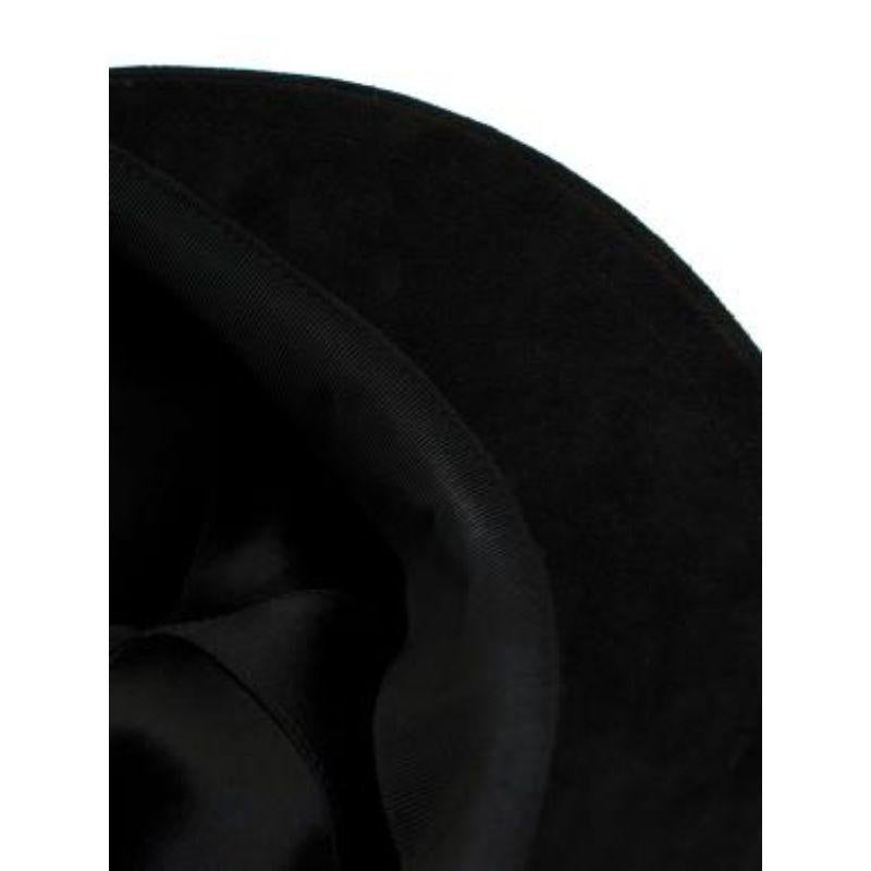 Dior Black Suede Baker Boy Cap - Size 58 For Sale 3