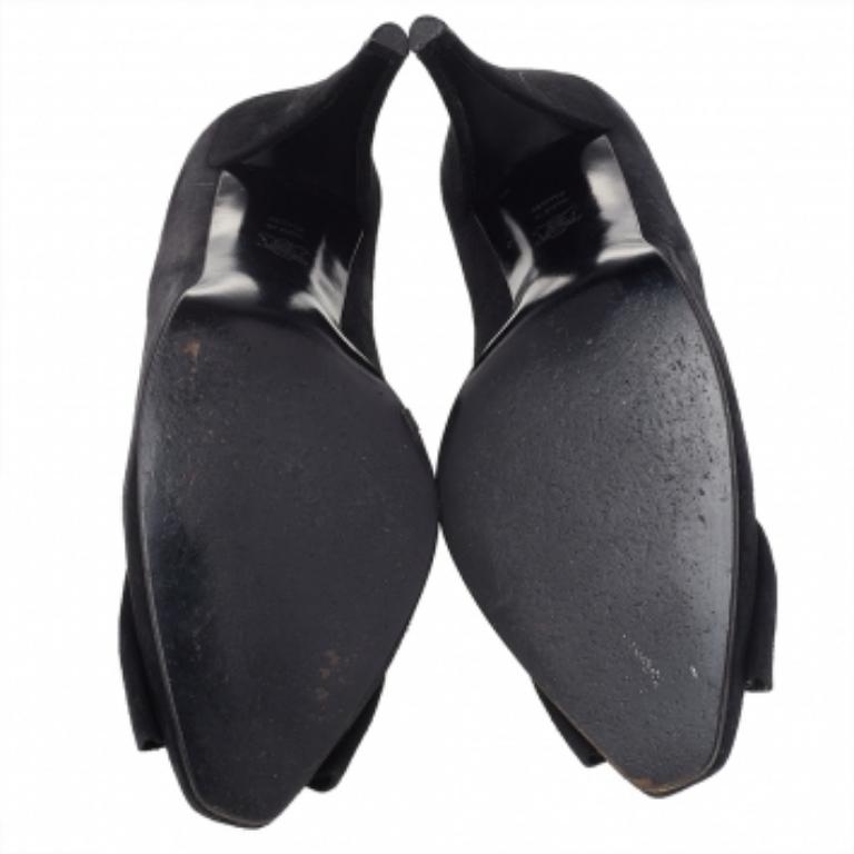 Dior Pumps in camoscio nero con dettaglio a fiocco taglia 40 1