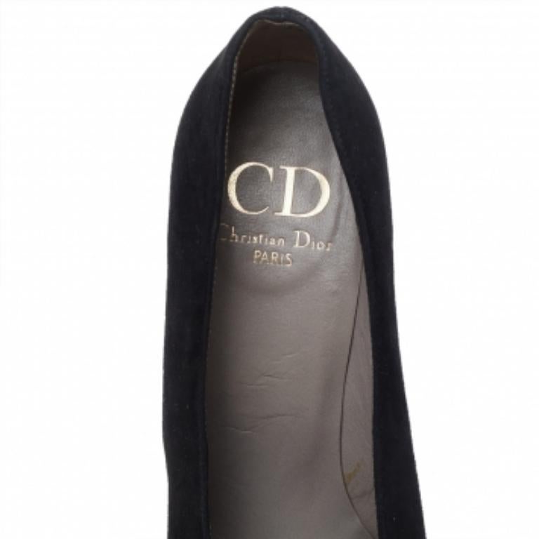 Dior Pumps in camoscio nero con dettaglio a fiocco taglia 40 2