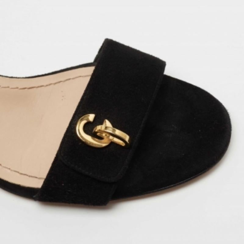 Dior Black Suede C'est Ankle Strap Sandals Size 39 en vente 2