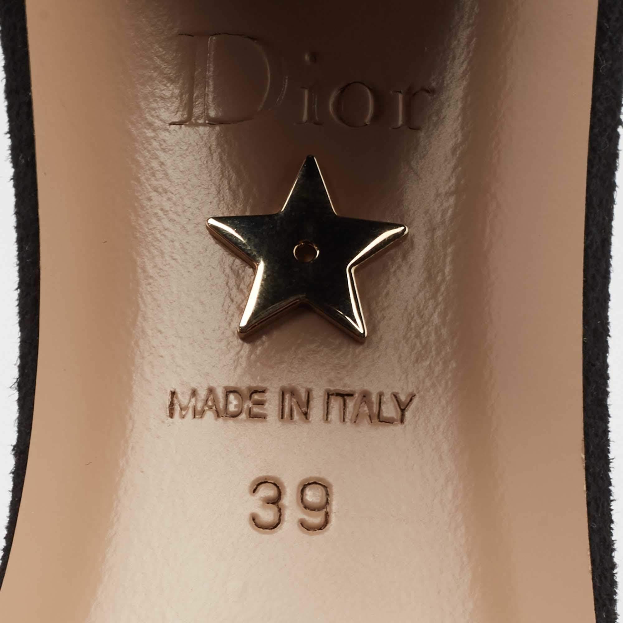 Dior Black Suede C'est Ankle Strap Sandals Size 39 For Sale 2