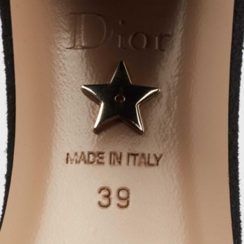 Dior Black Suede C'est Ankle Strap Sandals Size 39 en vente 3