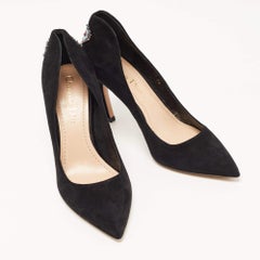 Dior - Pumps con cuore impreziosito in camoscio nero misura 36