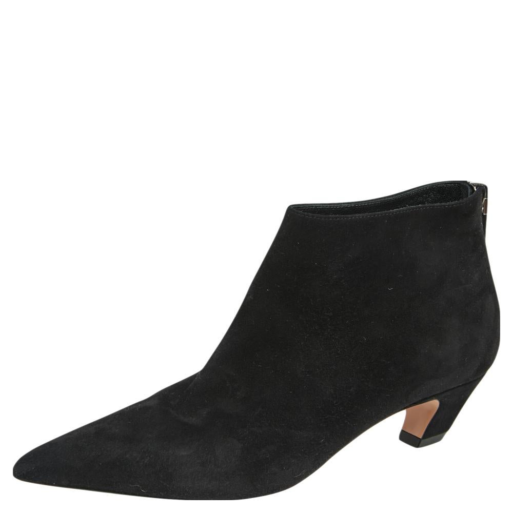 Dior Black Suede I-Dior Ankle Boots Size 35 1