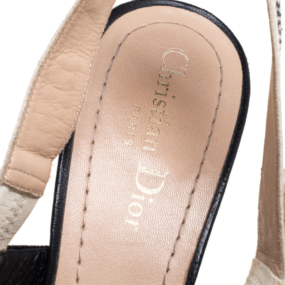 Dior Black Suede J'adior Slingback Pumps Size 38.5 1