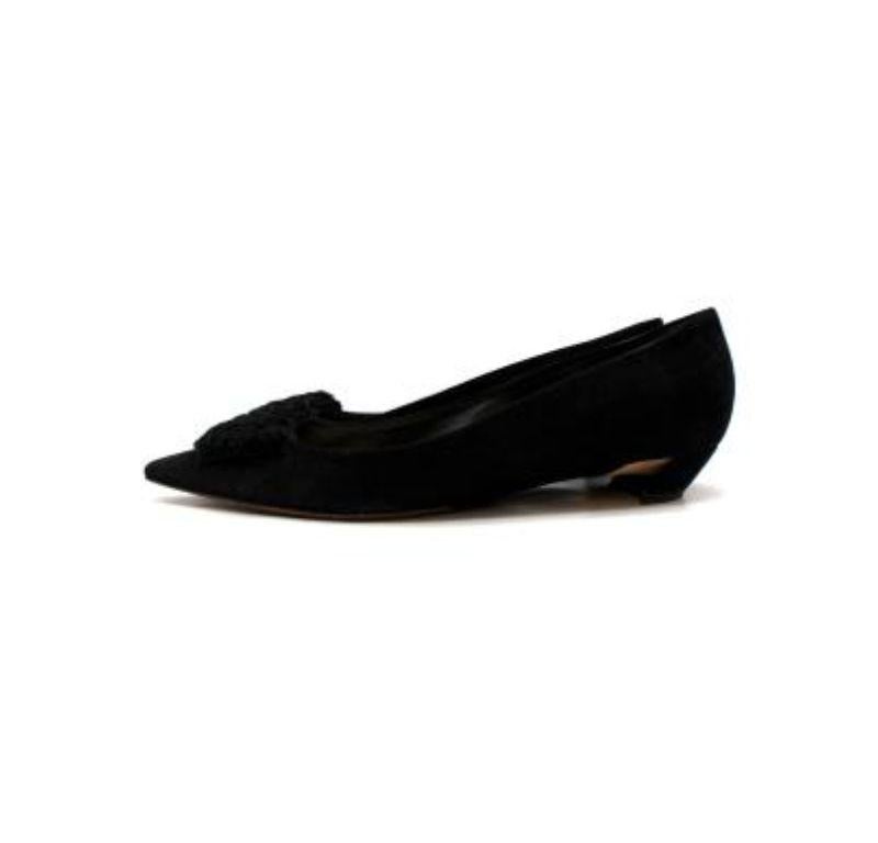 Dior Black Suede Kitten Heels For Sale 1
