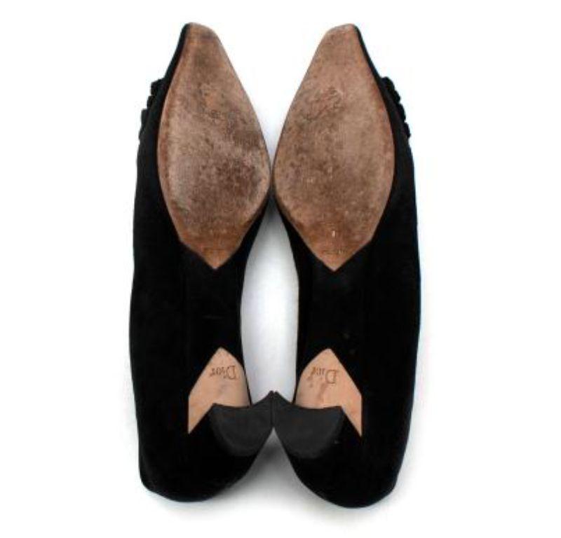 Dior Black Suede Kitten Heels For Sale 2