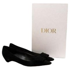 Dior Black Suede Kitten Heels