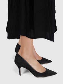 Dior Black Suede Point Toe Pumps Size IT 39