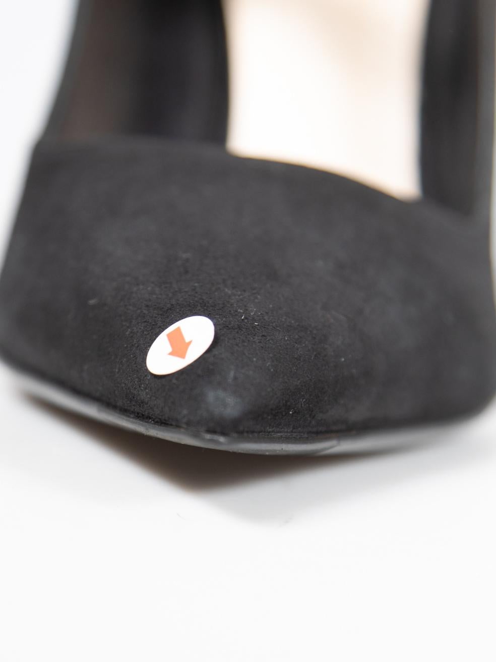 Dior Black Suede Pointed Toe Strappy Heels Size IT 38 For Sale 3