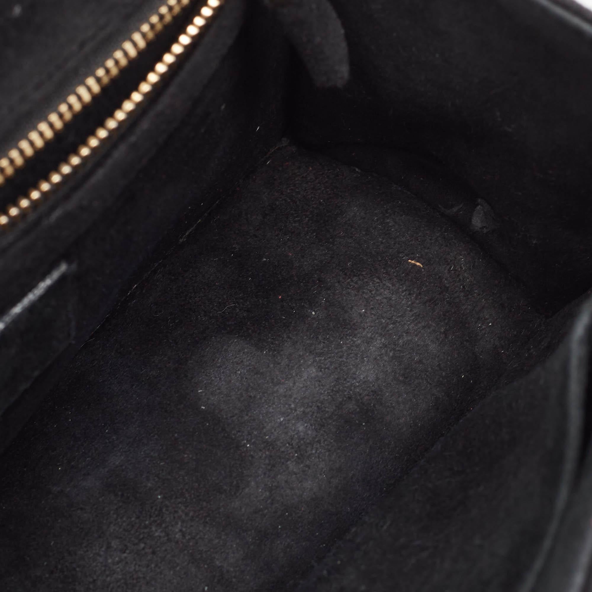 Dior Borsa a tracolla piccola Diorama Crystals in pelle scamosciata nera in vendita 3