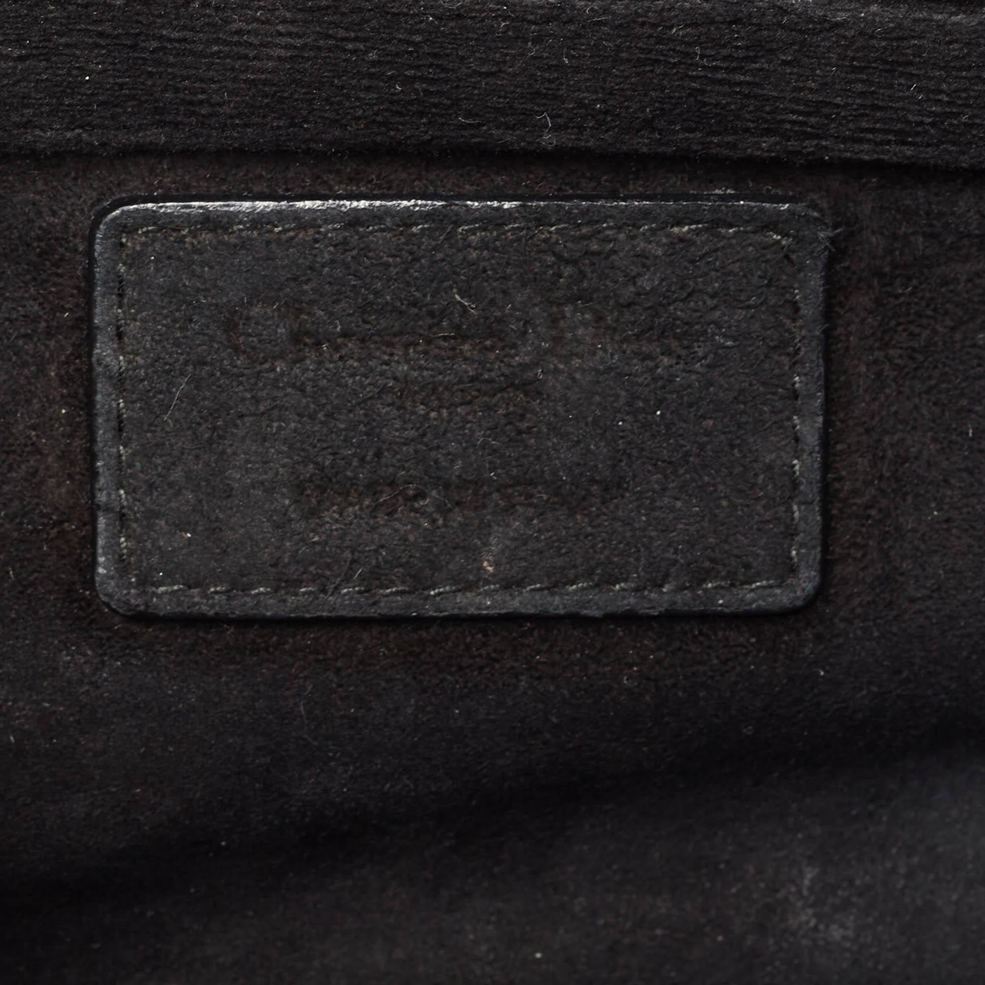 Dior Borsa a tracolla piccola Diorama Crystals in pelle scamosciata nera in vendita 4