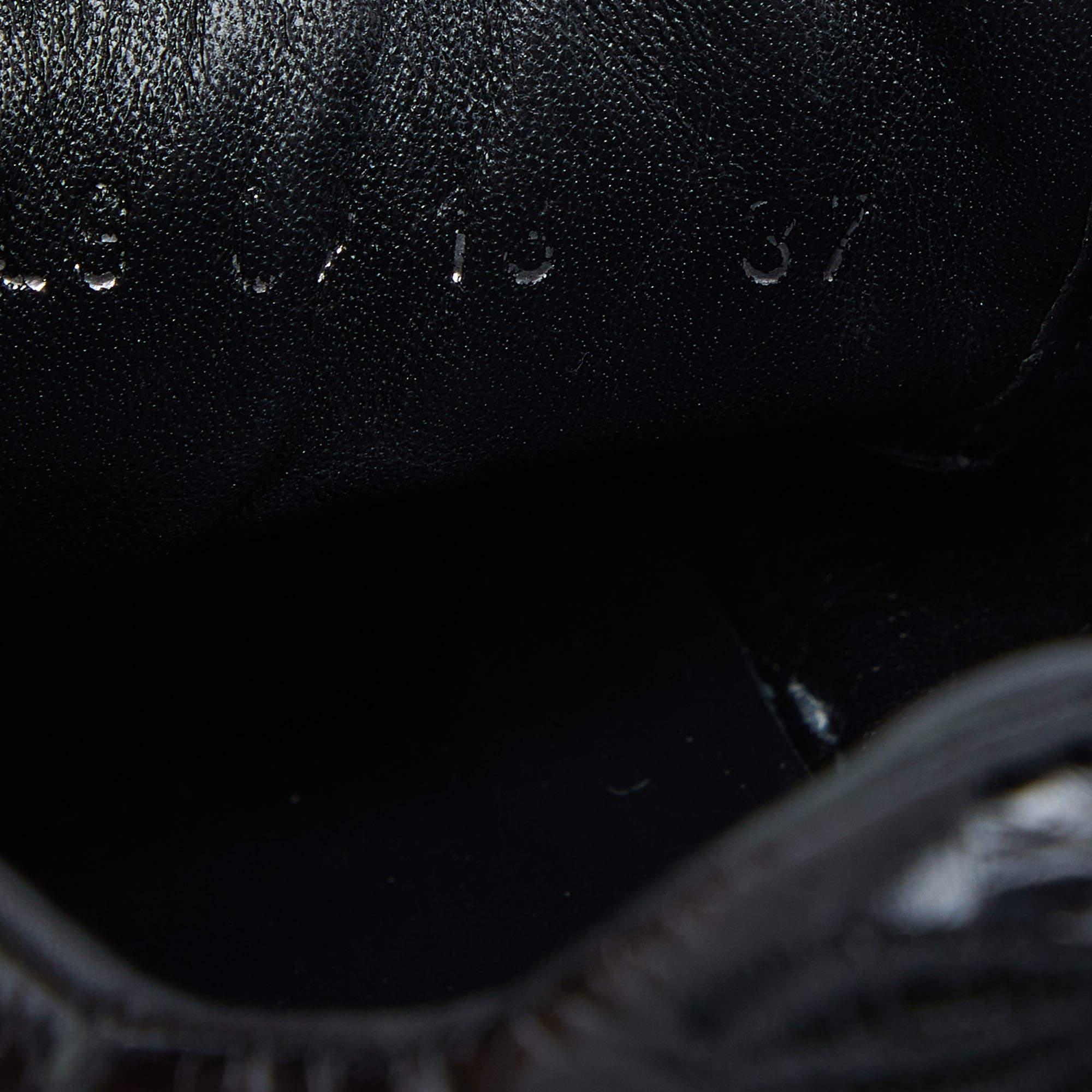 Dior Black Textured Leather Low Top Sneakers Size 37 For Sale 3