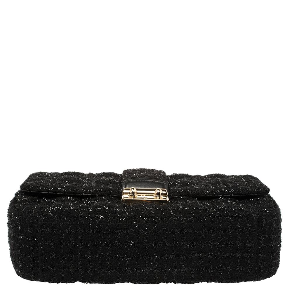 Dior Black Tweed Medium Miss Dior Flap Bag 1
