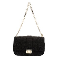 Dior Black Tweed Medium Miss Dior Flap Bag
