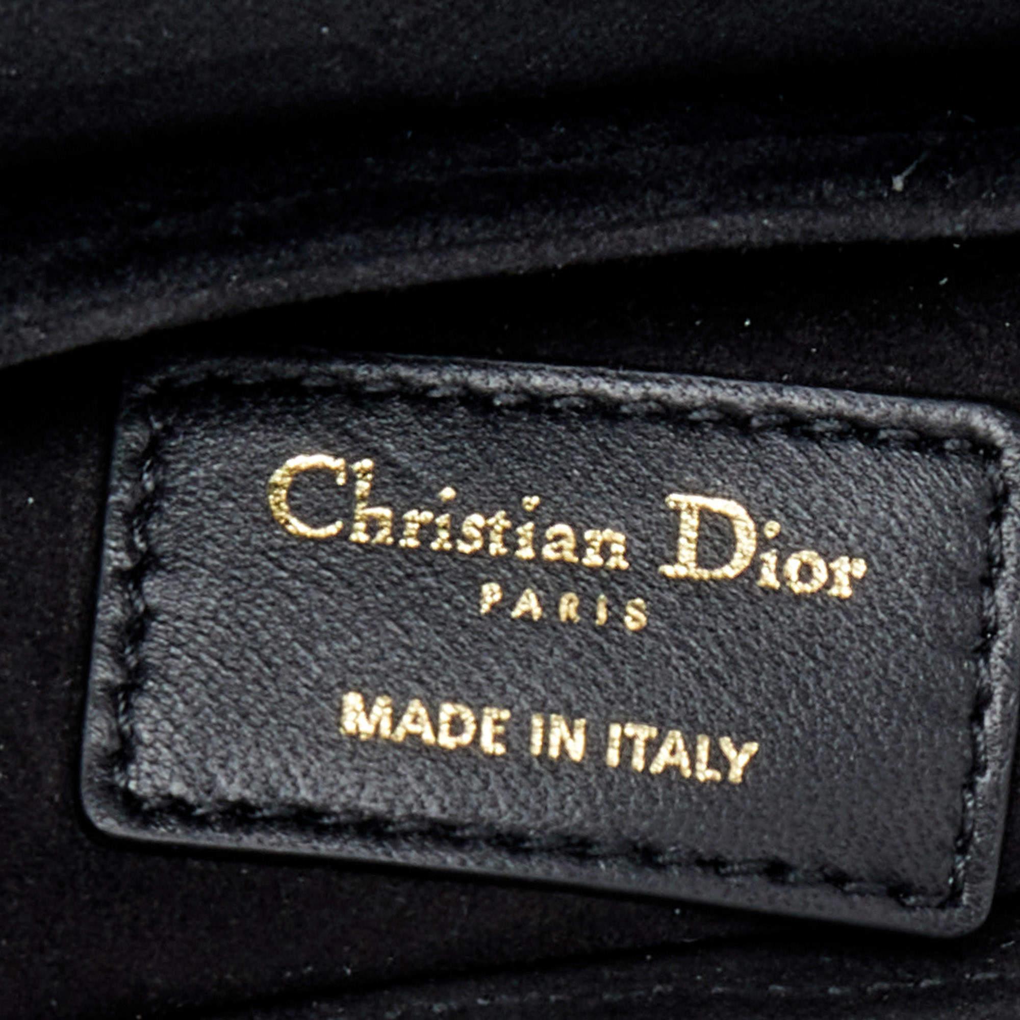 Dior Black Velvet Mini Crystal Embellished Saddle Bag In Excellent Condition In Dubai, Al Qouz 2