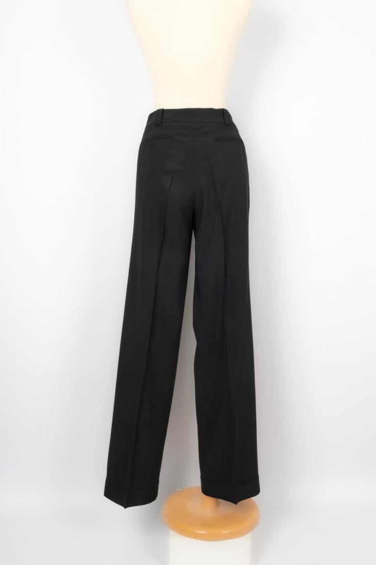 Dior Black Viscose Pants, 2006 In Excellent Condition For Sale In SAINT-OUEN-SUR-SEINE, FR