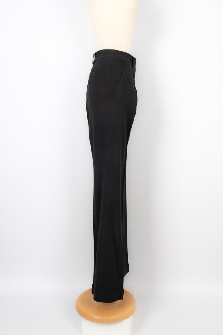 Pantalon Dior en viscose noire, 2006 Pour femmes en vente