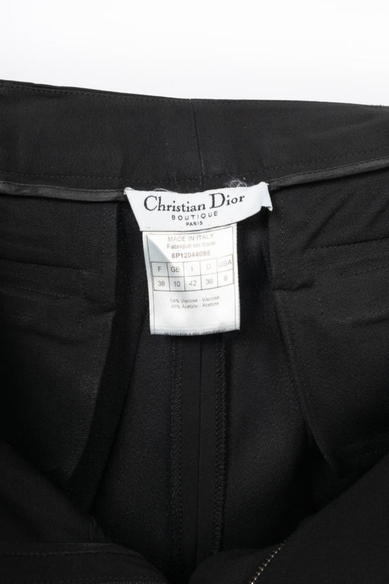Pantalon Dior en viscose noire, 2006 en vente 2