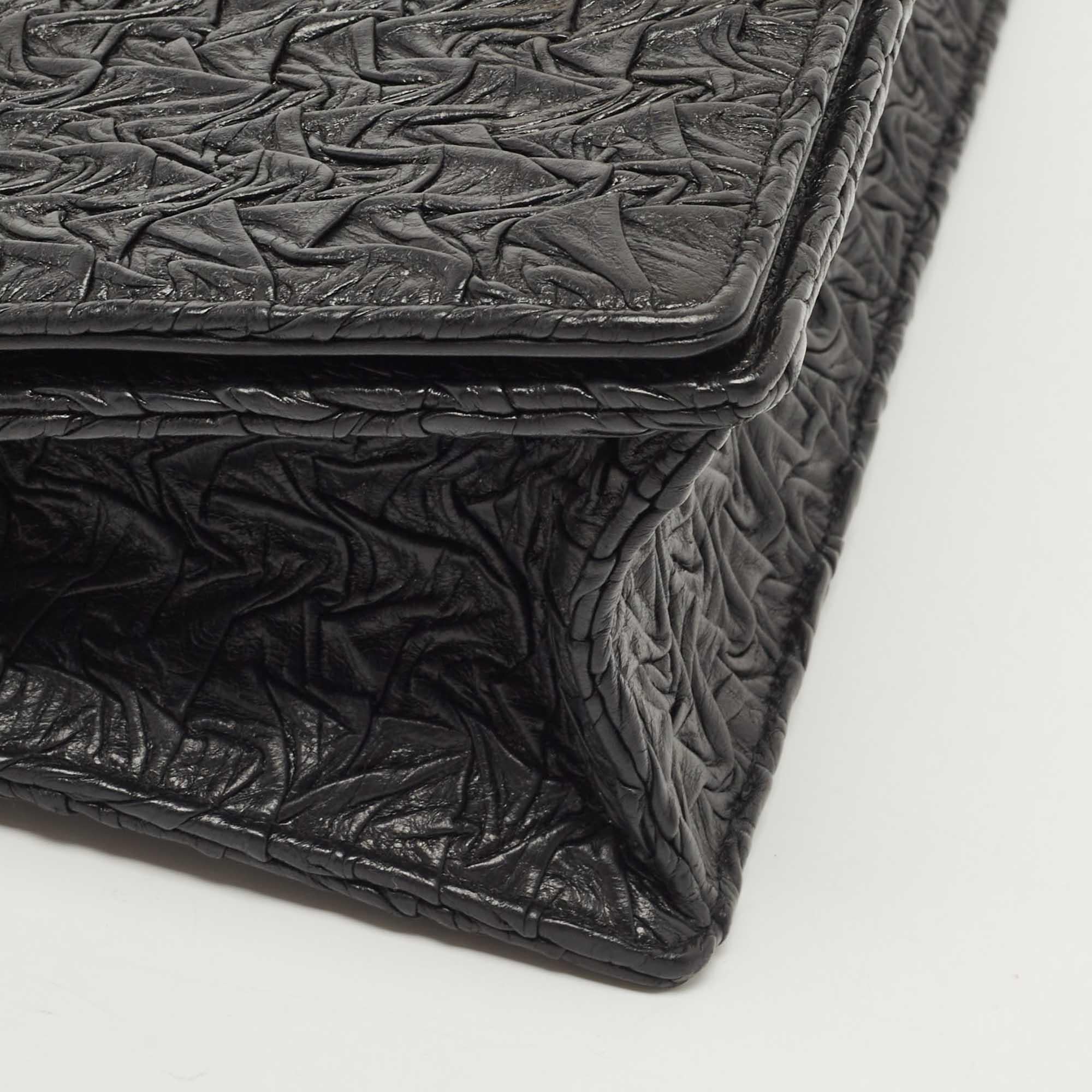 Dior Black Wavy Effect Leather 30 Montaigne Shoulder Bag 9