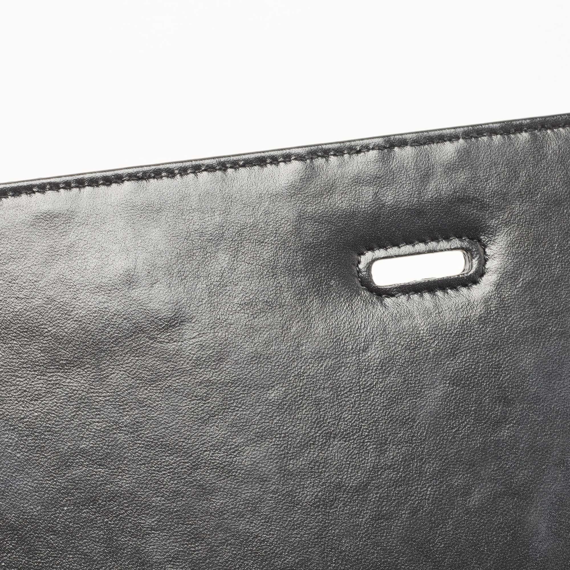 Dior Black Wavy Effect Leather 30 Montaigne Shoulder Bag 3