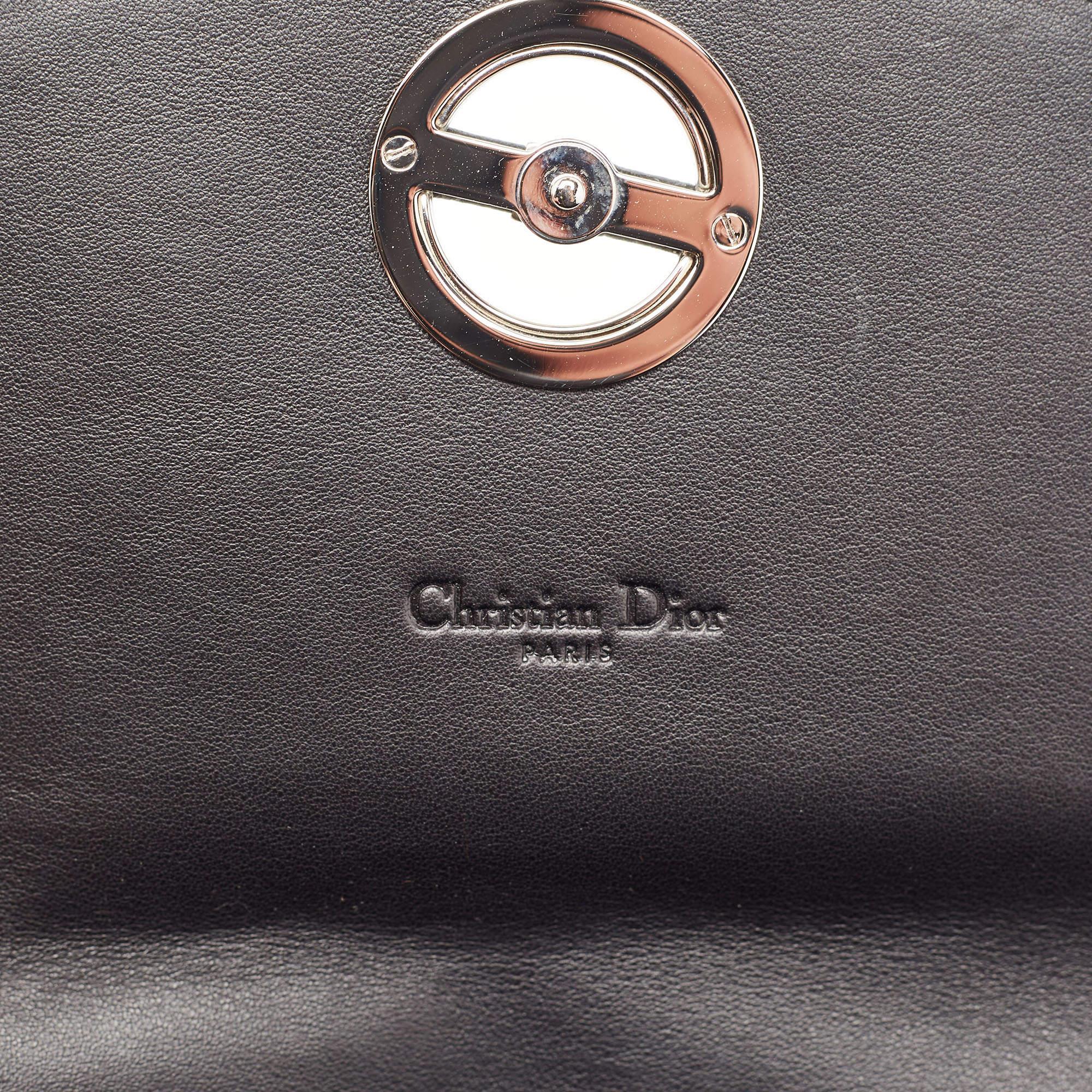 Dior Black/White Calf Hair and Leather Jazz Wristlet Clutch For Sale 3