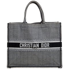 Dior Black/White Canvas Book Tote