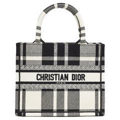 Dior Schwarz/Weiß Check'N'Dior Canvas Kleine Buchtasche