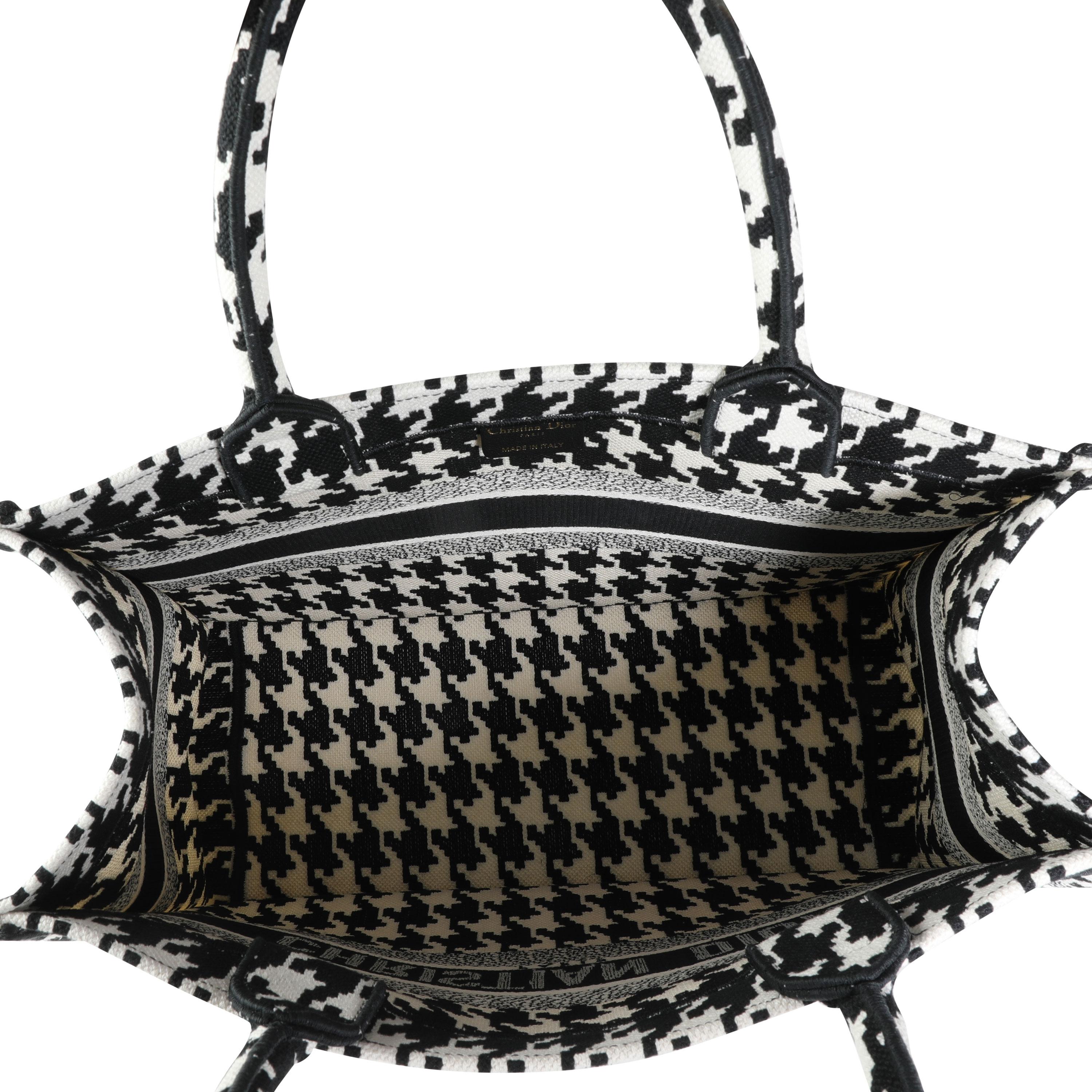 dior black and white tote