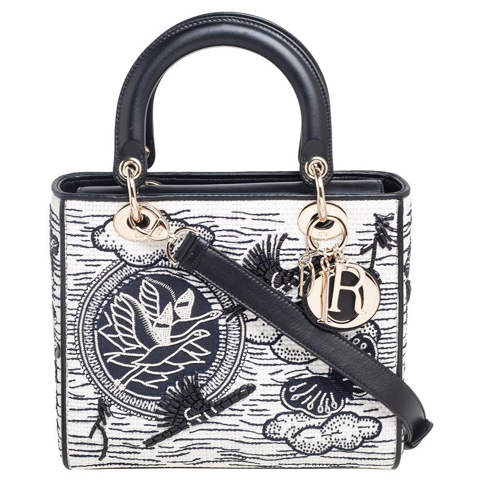 black dior tote