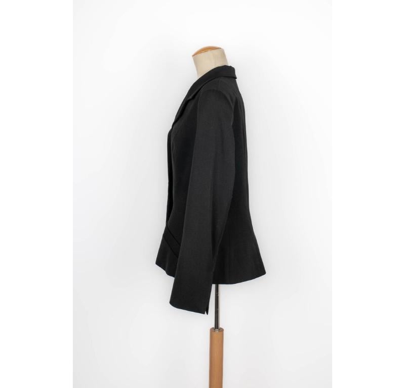 Women's Dior Black Wool Jacket with a Powder Pink Silk Lining, 2016 For Sale