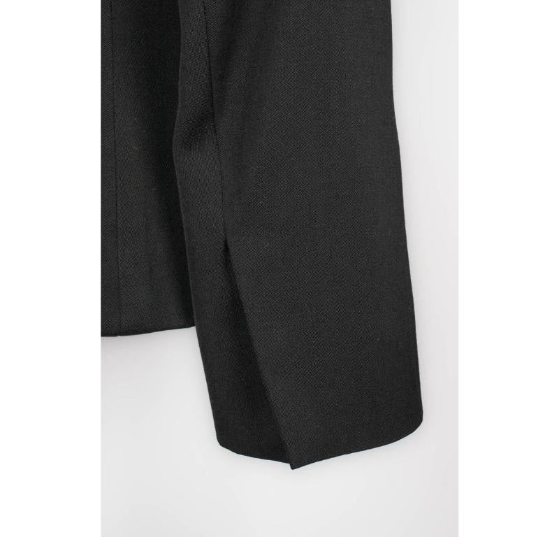 Dior Black Wool Jacket with a Powder Pink Silk Lining, 2016 For Sale 4