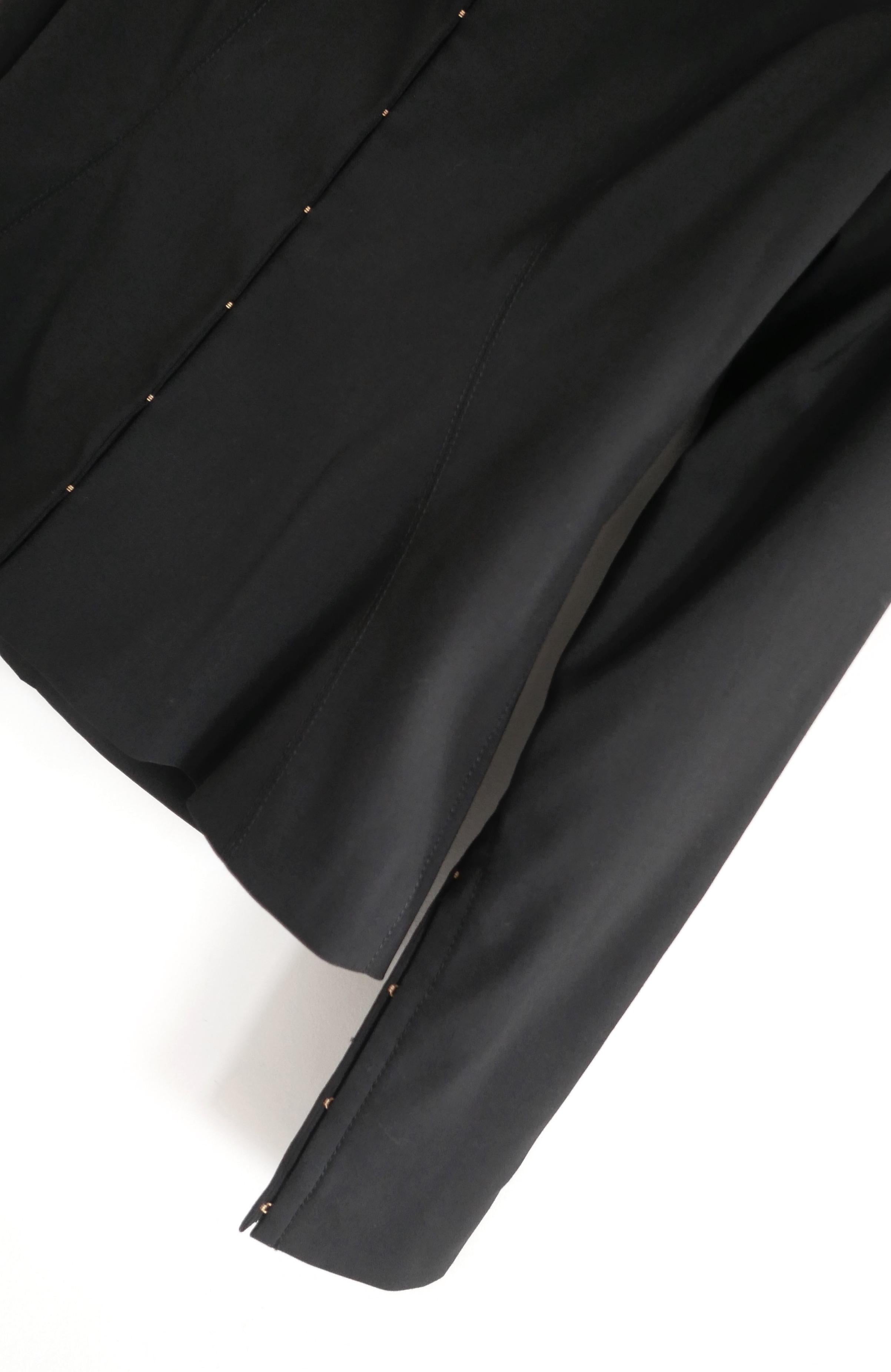 Dior Giacca nera con colletto alla Nehru in lana in vendita 1