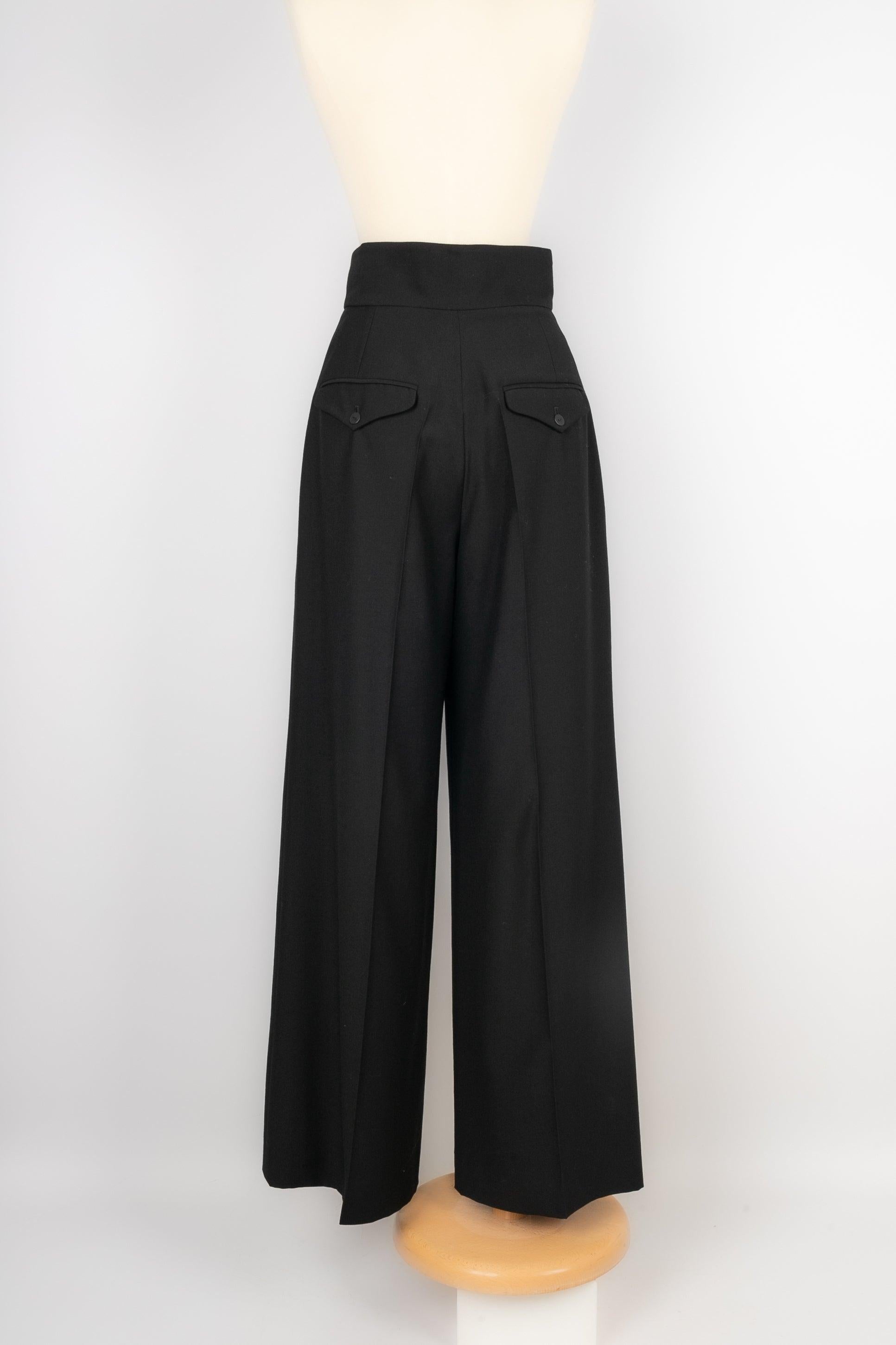 Dior Black Wool Pants, 2009 In Excellent Condition In SAINT-OUEN-SUR-SEINE, FR