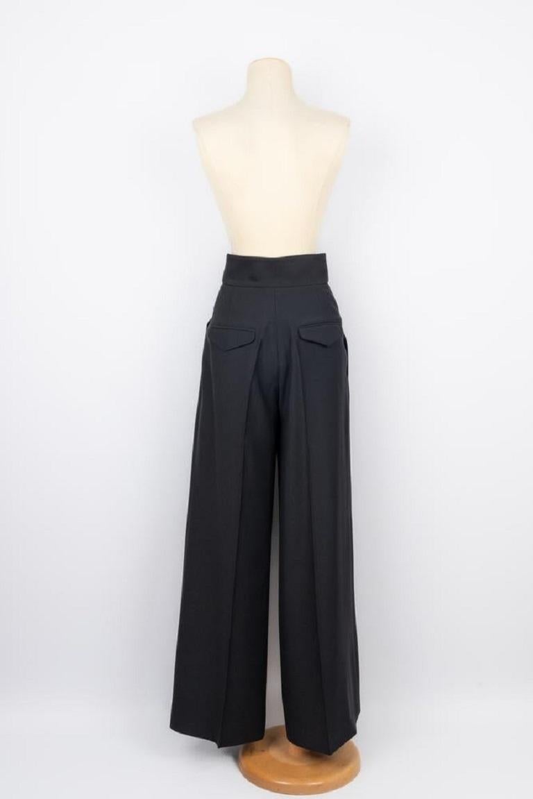 Pantalon en laine noire Dior, 2009 Excellent état - En vente à SAINT-OUEN-SUR-SEINE, FR